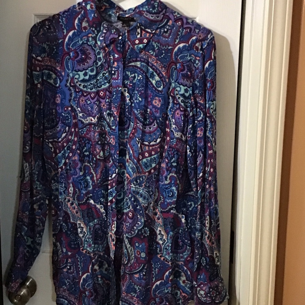 Talbots Multicolor Paisley Blouse